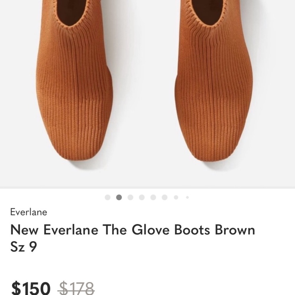 Everlane Women's Brown Glove Boots - Picture 3 of 9